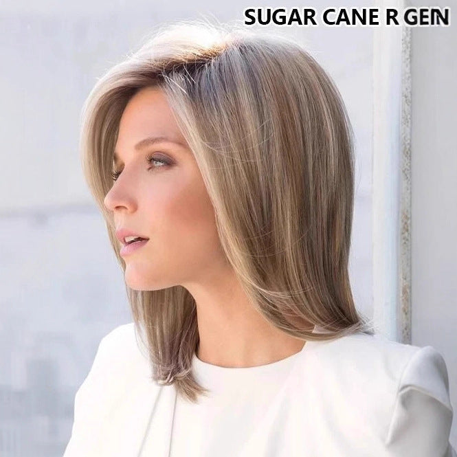 Slouchy Female Split Rose Net Fiber Wig Short Straight Hair