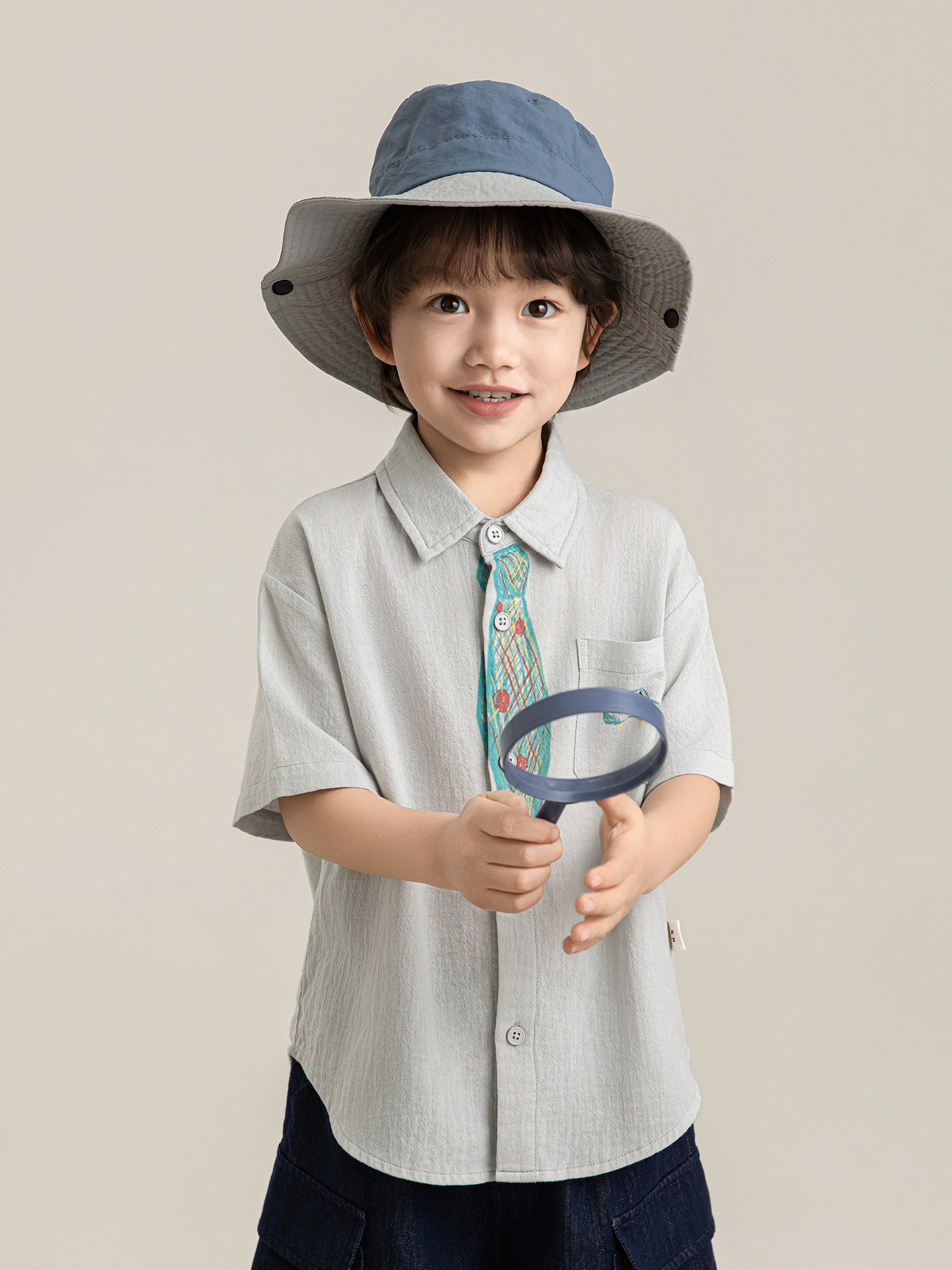Boy Printed Short-sleeved Summer Yuan Air Children's Shirt