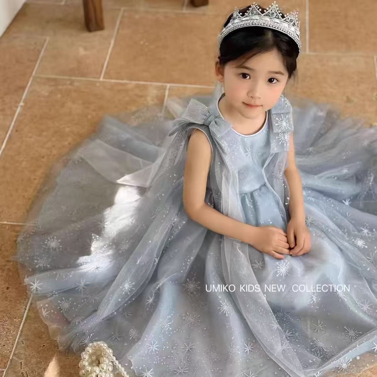 Children's Aisha Ice Princess Super Fairy Little Birthday Pettiskirt Cloak Children's Dress