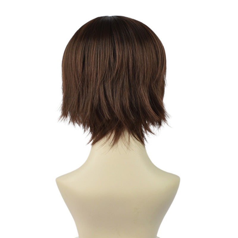 Dogs Fiber Brown Black Short Hair Universal Cos Wig