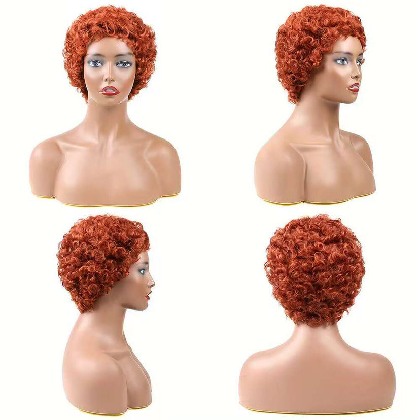 Ultra Natural Wigs With Small Fashion Wig Short Curly Hair