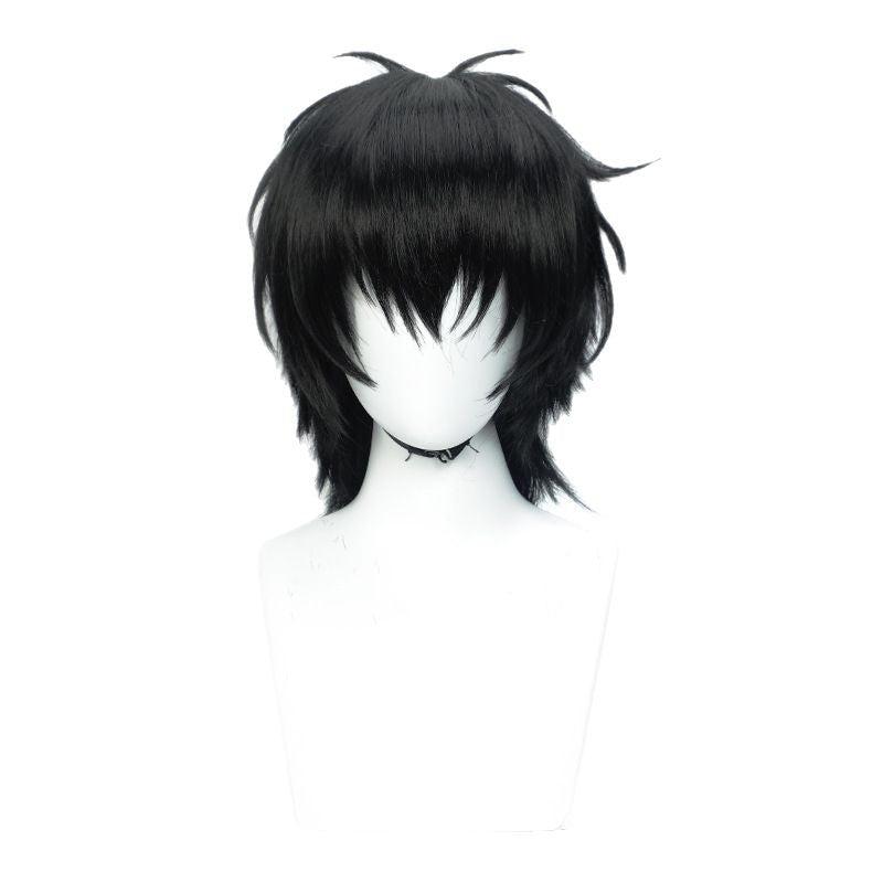 Cool Men's Short Hair Black Top Cos Wig