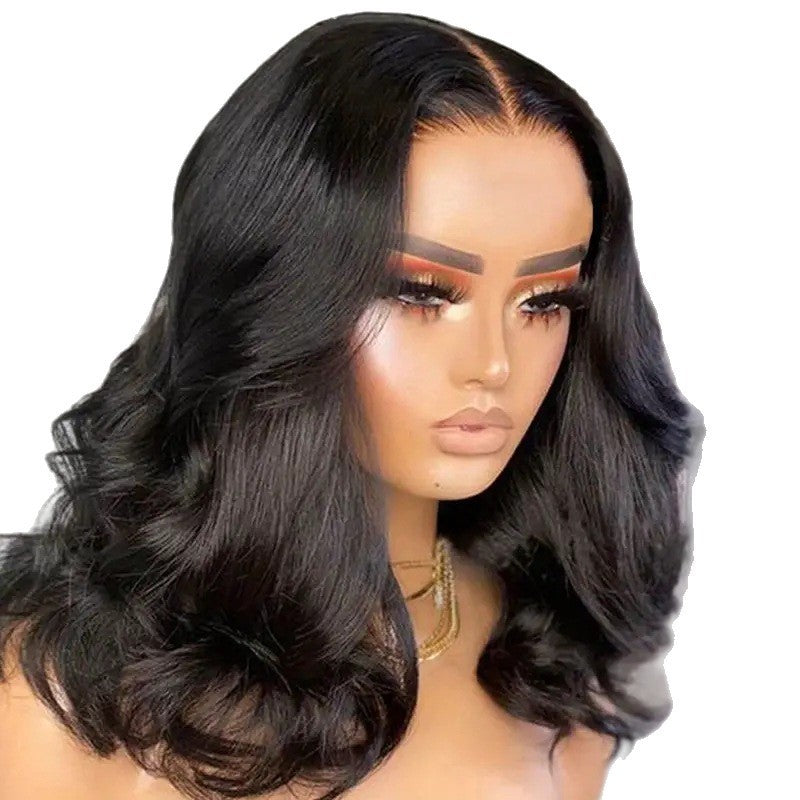Fashion Lady Front Lace Big Wave Wig Short Curly Hair