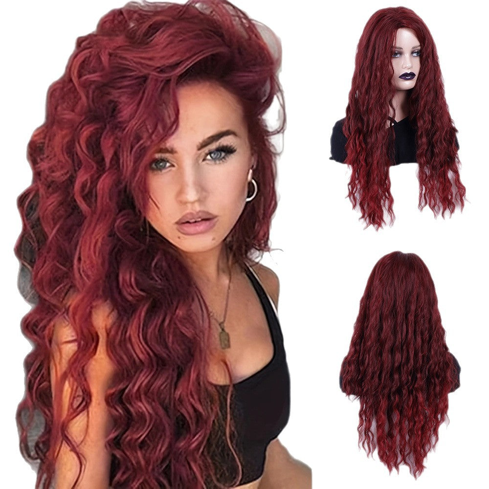 Women's Fluffy Curly Hair African Small Roll Chopsticks Wig Long Curls