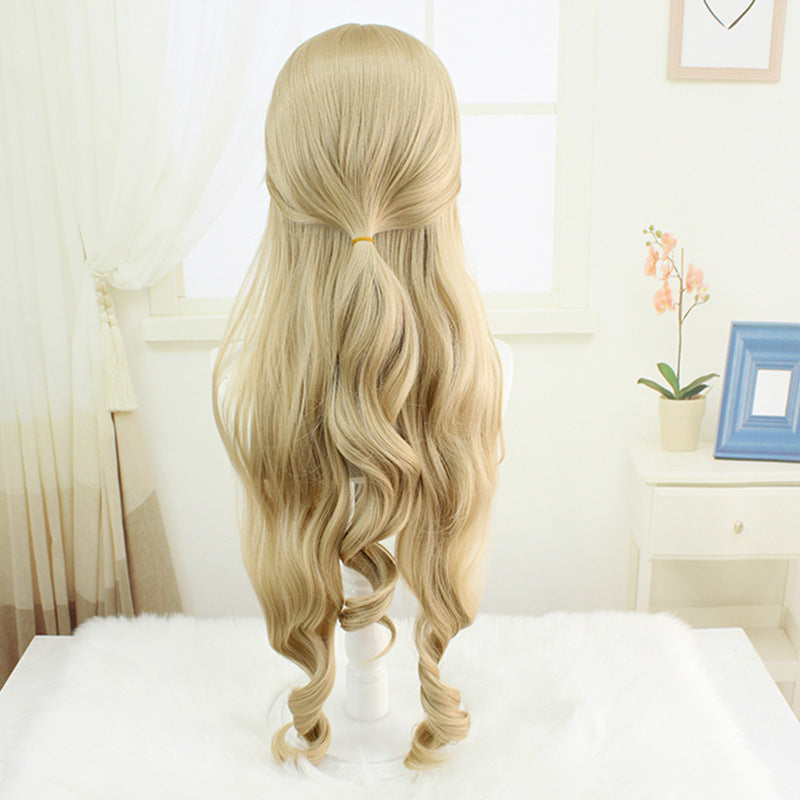 Mixed Puffy Silk Universal Fiber Long Cos Wig