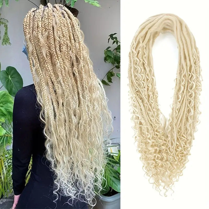 Dreadlocks Double-tailed Rolled Tail Three-strand Braid Wig Ponytail