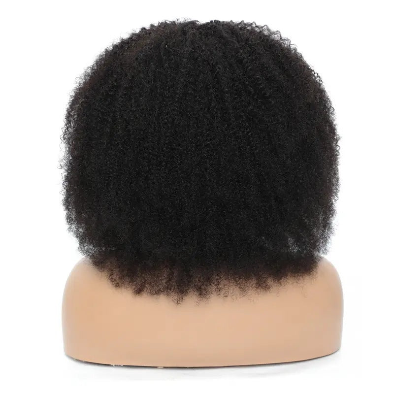 African Fluffy Afro Wigs With Small Wig Short Curly Hair
