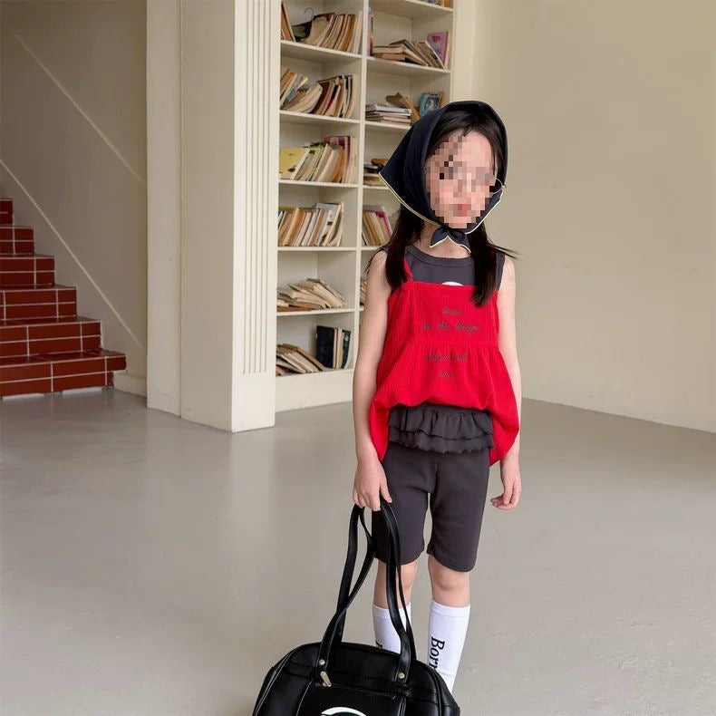 Children's Style Summer High Waist Leggings Lace Shorts Children's Pants