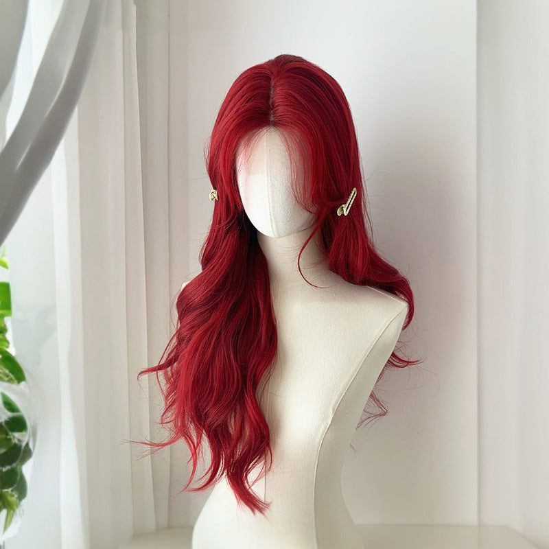 Women's Hand-woven Mid-length Curly Hair Dyed Collection Wig Long Curls