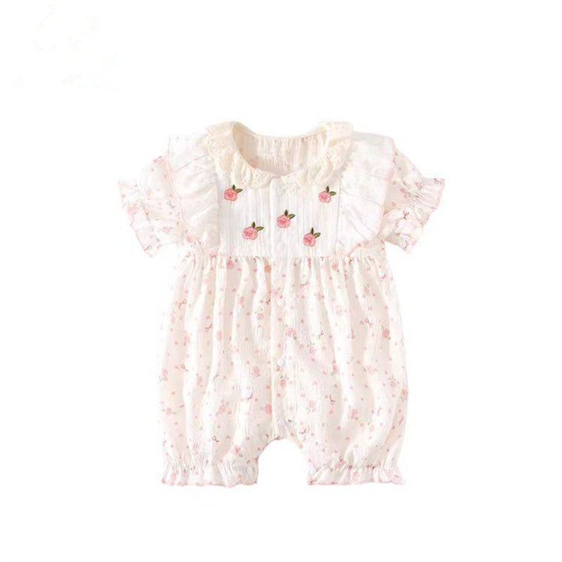 Summer Thin Born Jumpsuit Princess Super Cute Sweet Short Sleeved Jumpsuit, Climbing Suit