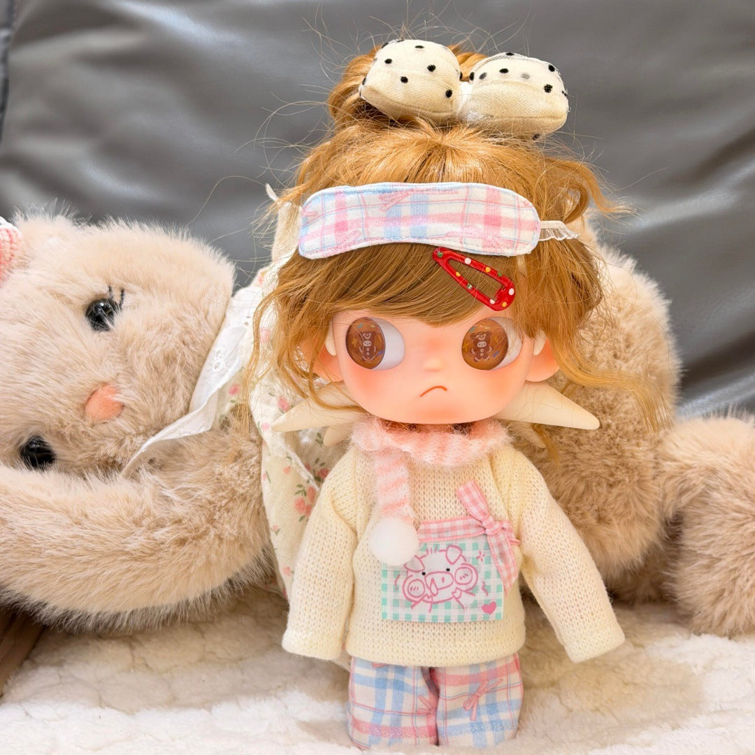 Zi Curly Hair Straight Bangs Gingerbread Man Soft Silk Volume Cos Wig