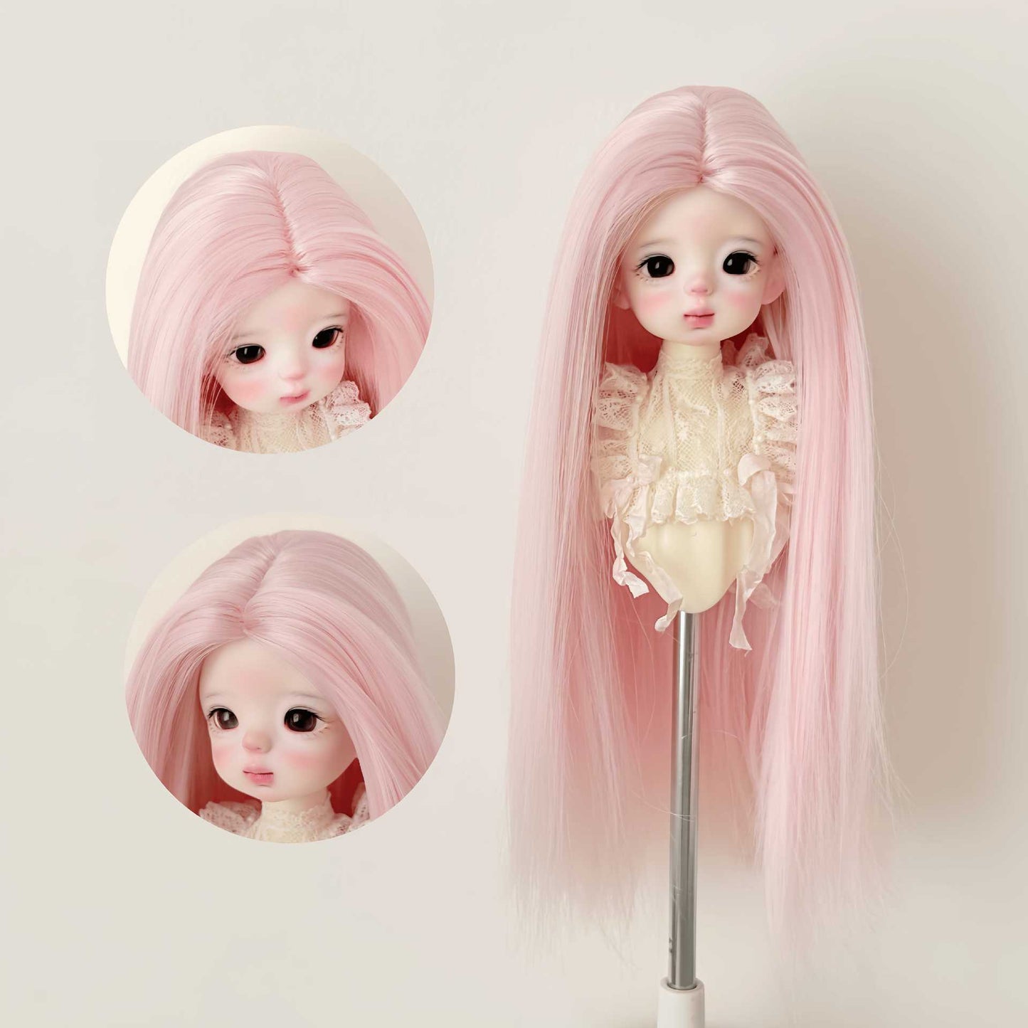Doll Hair Accessories Blythe Soft Silk Medium Long Straight Dress Cos Wig