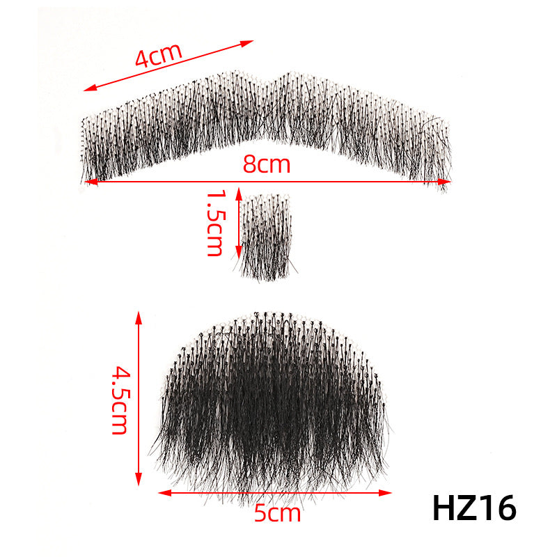 Fake Beard Invisible Seamless Human Hair Eyebrows Film Television Props Other Wig