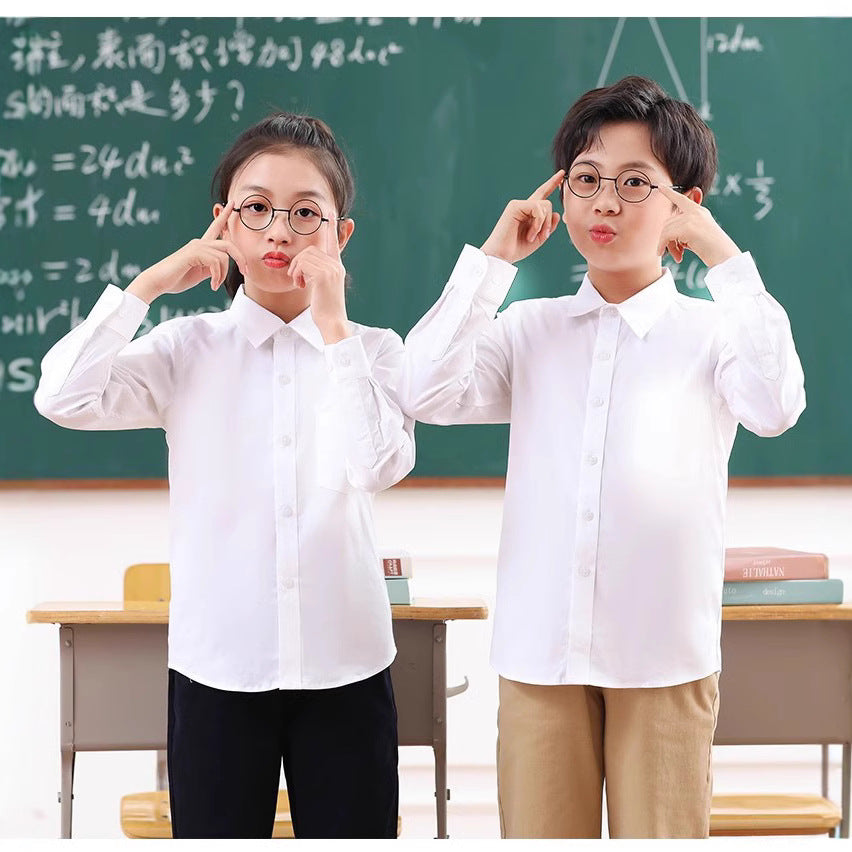 Children's Long Sleeve Autumn School Uniform Host Children's Shirt