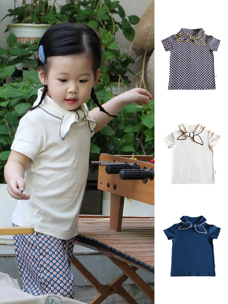 Children's Class Pima Cotton Thin Summer Collar Children's Shirt