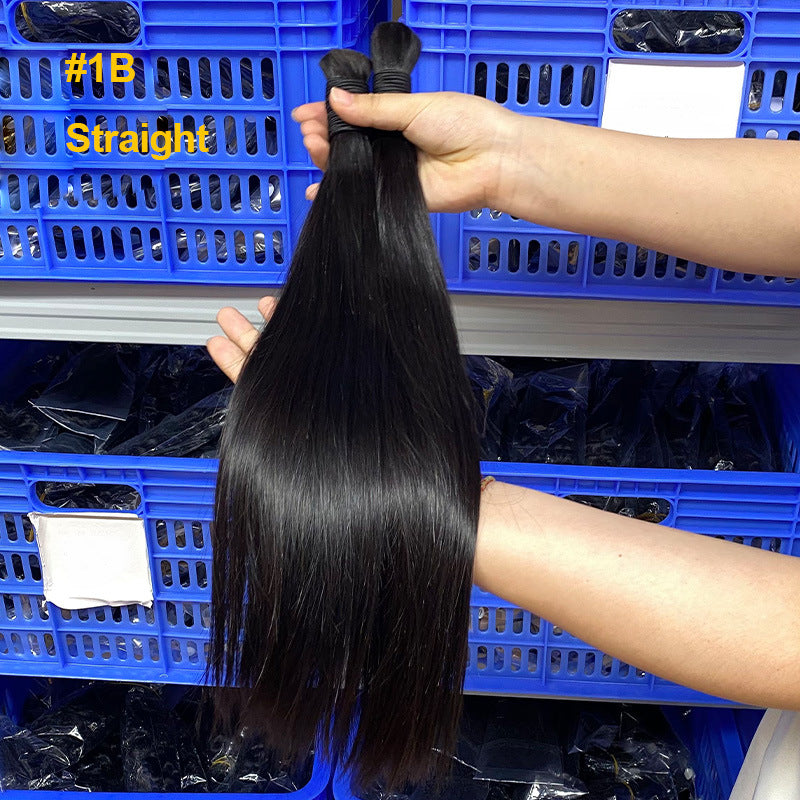 Innovative Charming Casual Human Bulk Band Real Hair Wig