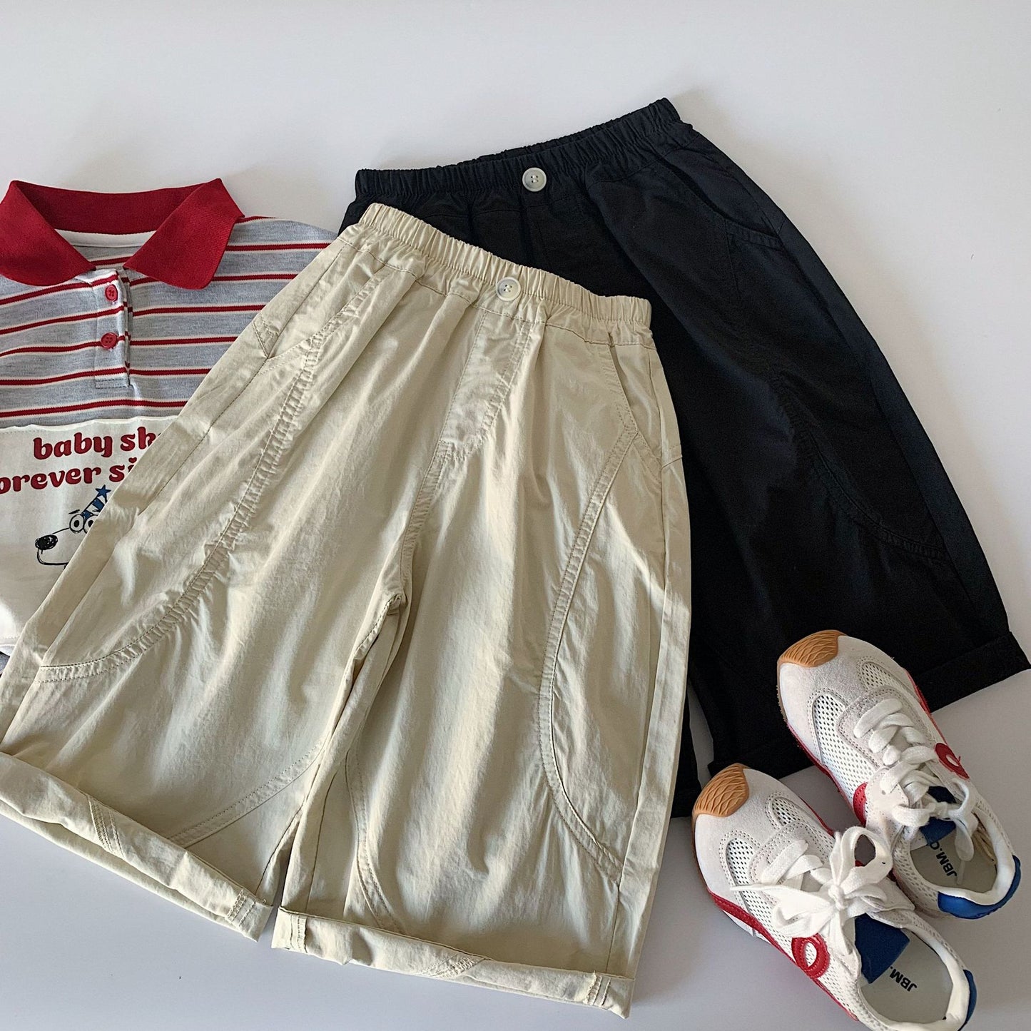 Children's Solid Color Loose Casual Spring Trousers Children's Pants