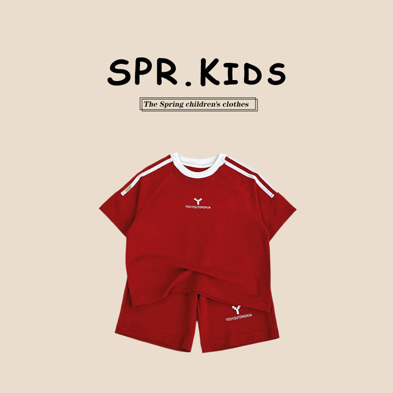 Summer Boys Clothes T-shirt Sports Casual Children's Suit