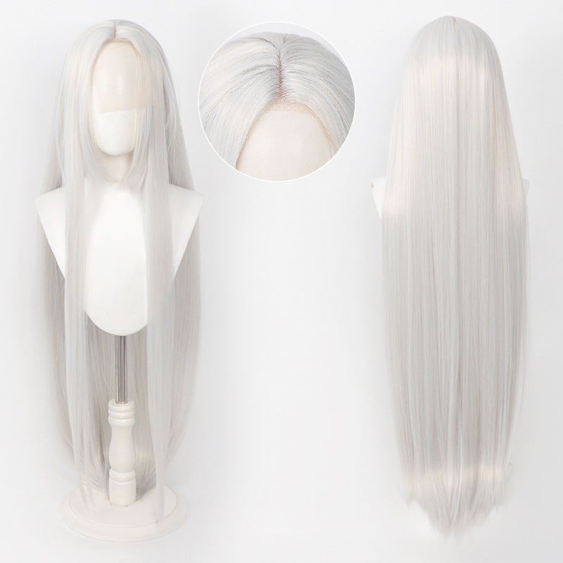 Universal Hand Crocheting Forehead Lace Mid-length Cos Wig