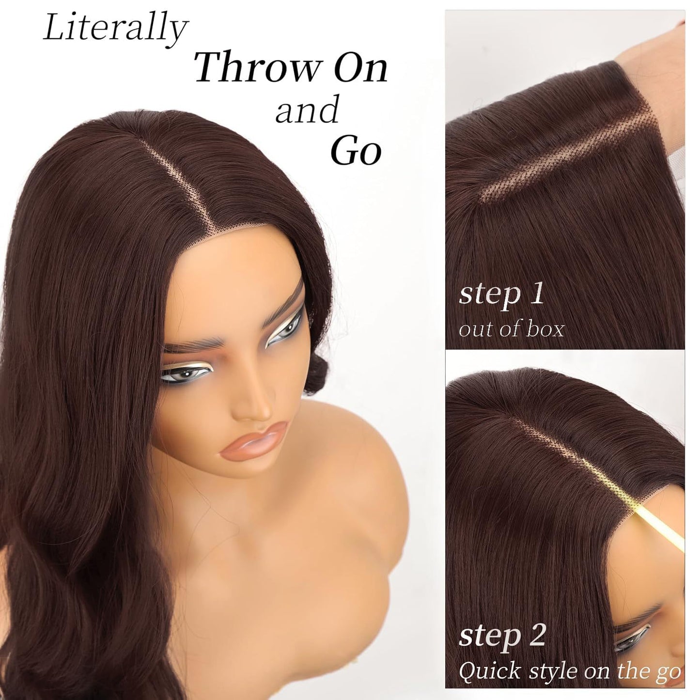 Front Lace Water Ripple Curly Hair Synthetic Wigs Wig Long Curls