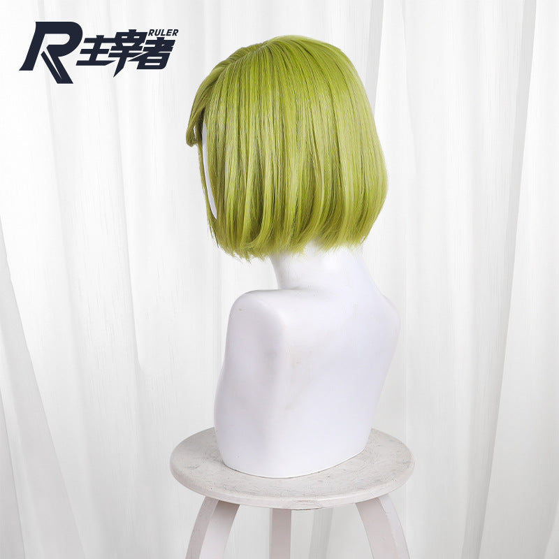 Master Pointed Hat Cocoa Grass Green Scalp Cos Wig