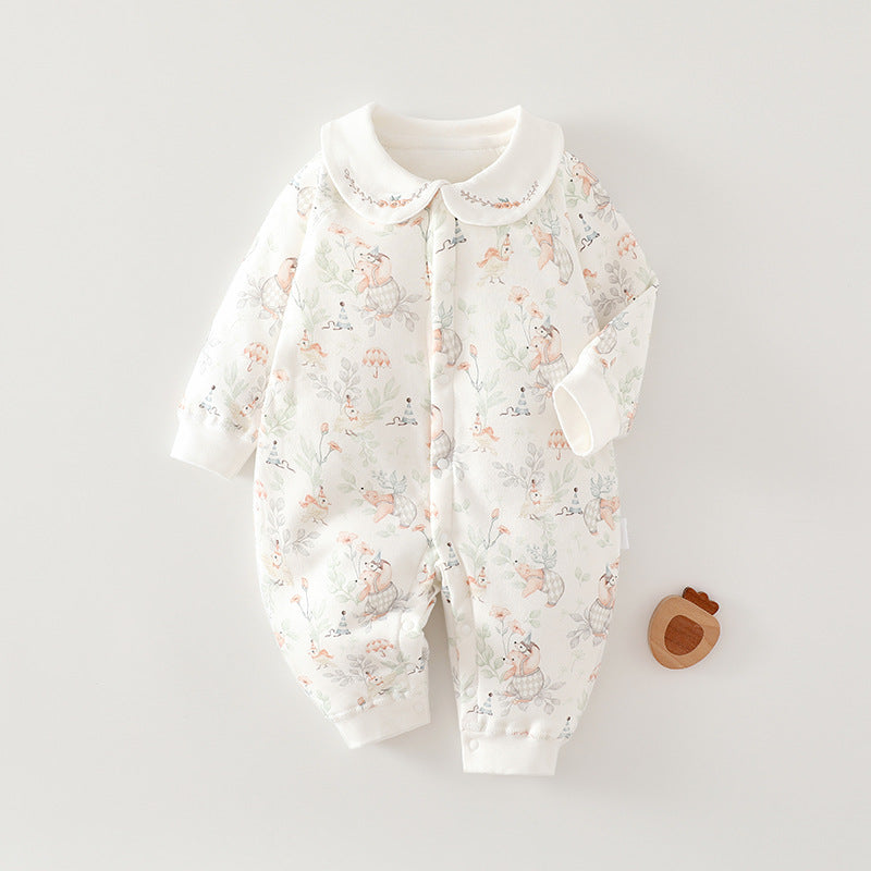 Children's Class Quilted Jumpsuit Boneless Born Cotton Thin Padded Clothes Anyang Jumpsuit, Climbing Suit