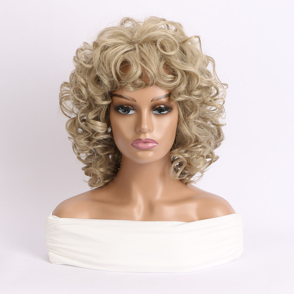 Cool Charming Women's Fashion Head Cover Wig Short Curly Hair