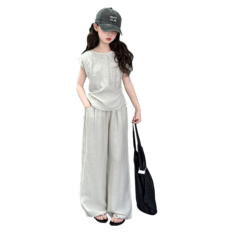 Children's Summer Older Korean Style Wear Match Children's Suit