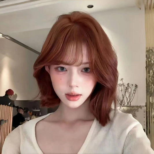 Female Han Man High Warped Youthful Korean Wig Short Curly Hair
