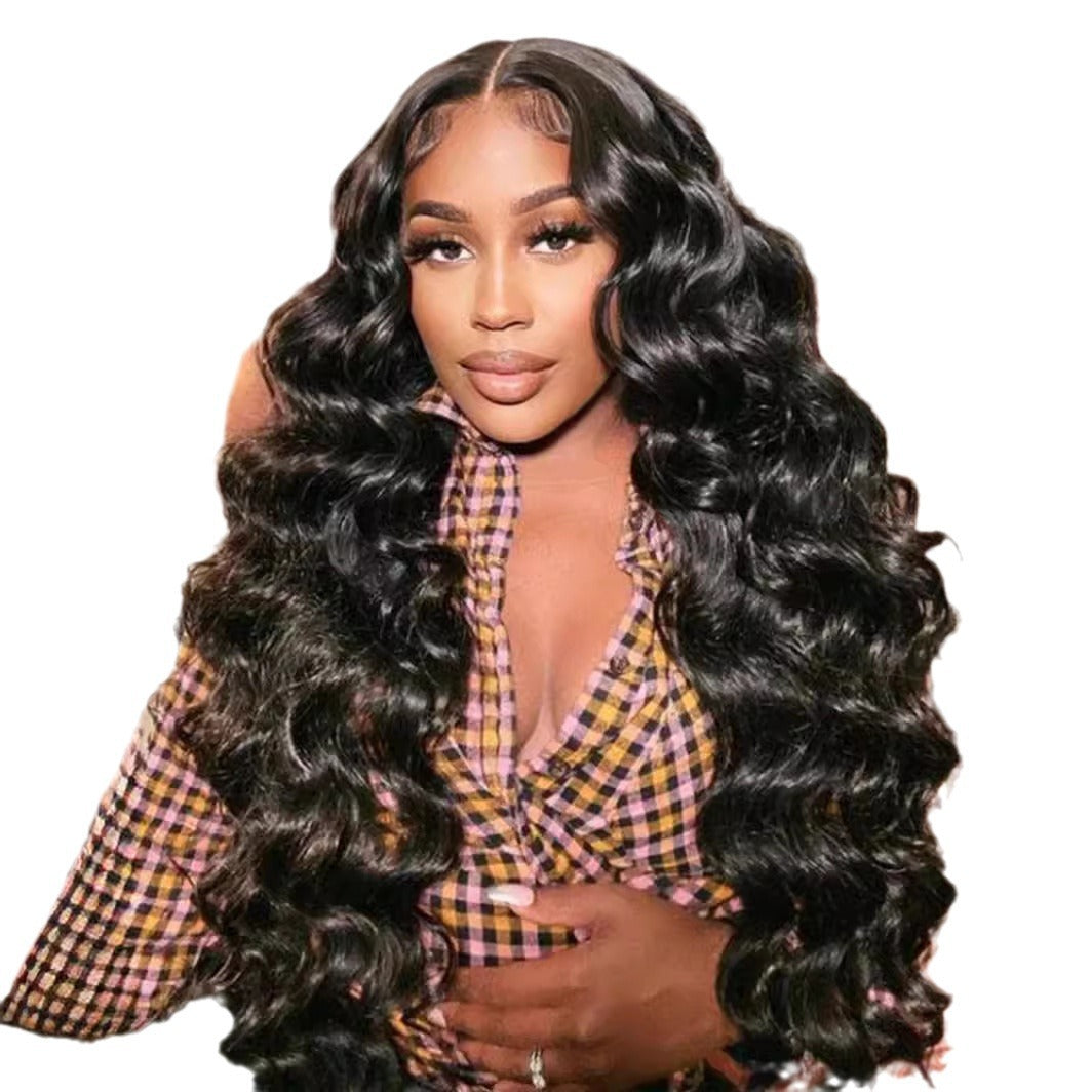 Wound Tube Medium Curly Hair Fiber Synthetic Wig Long Curls