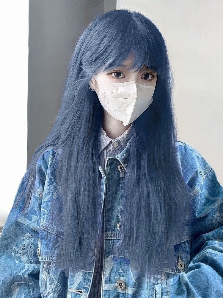 Top Female Hair Bangs Natural Summer Ladies Head Long Straight Wig