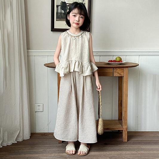 Summer Suits Korean Style Sleeveless Vest Children's Suit