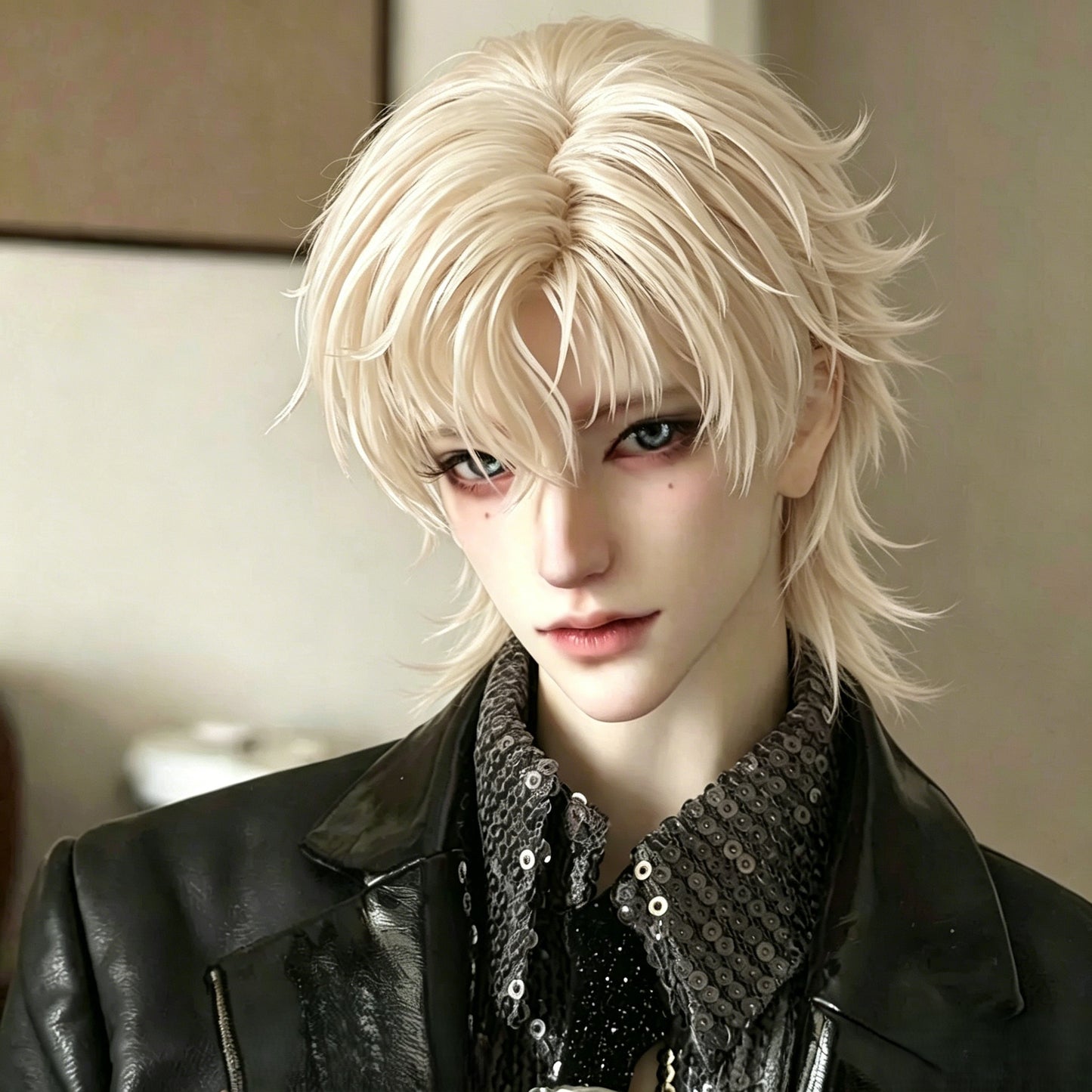 Men's Doll Points Hair Wolf Tail Two-dimensional Fake Cos Wig