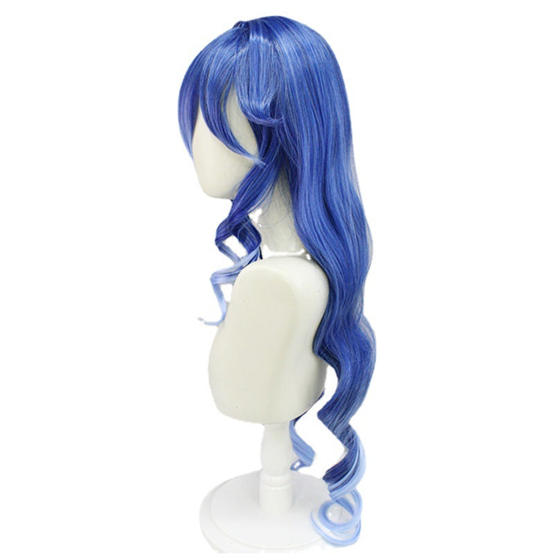 Gradient Color Long Curly Hair Double Cos Wig