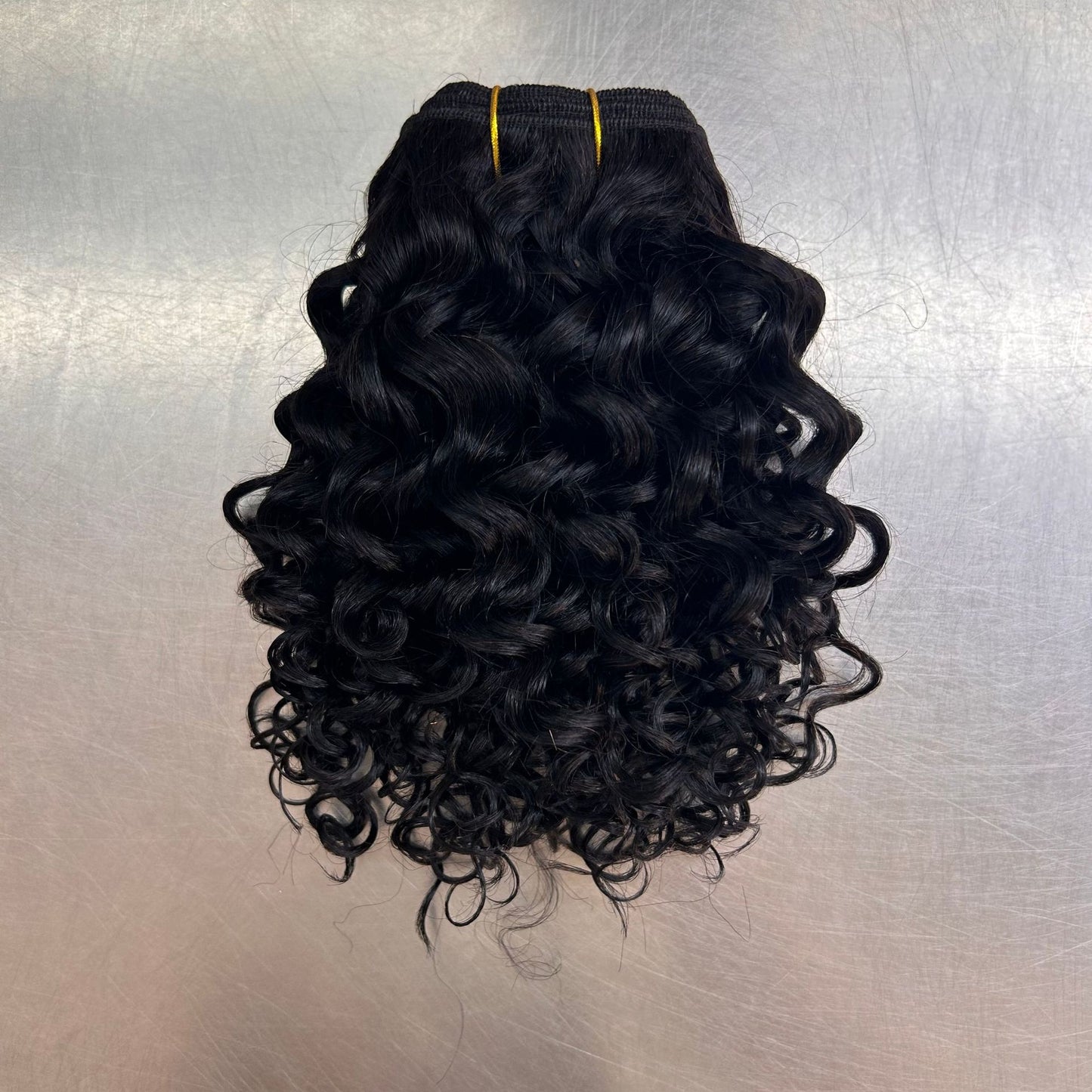Weft Foaming Gram Curly Black Natural Real Hair Wig