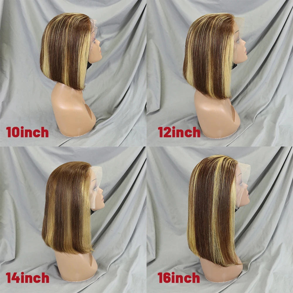 Bone Straight Lace Frontal Short Bob Real Hair Wig