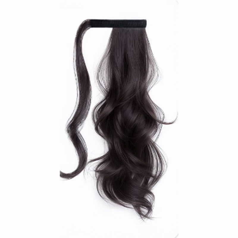 Women's Big Wave Low Braids Velcro Hair Increase Wig Ponytail