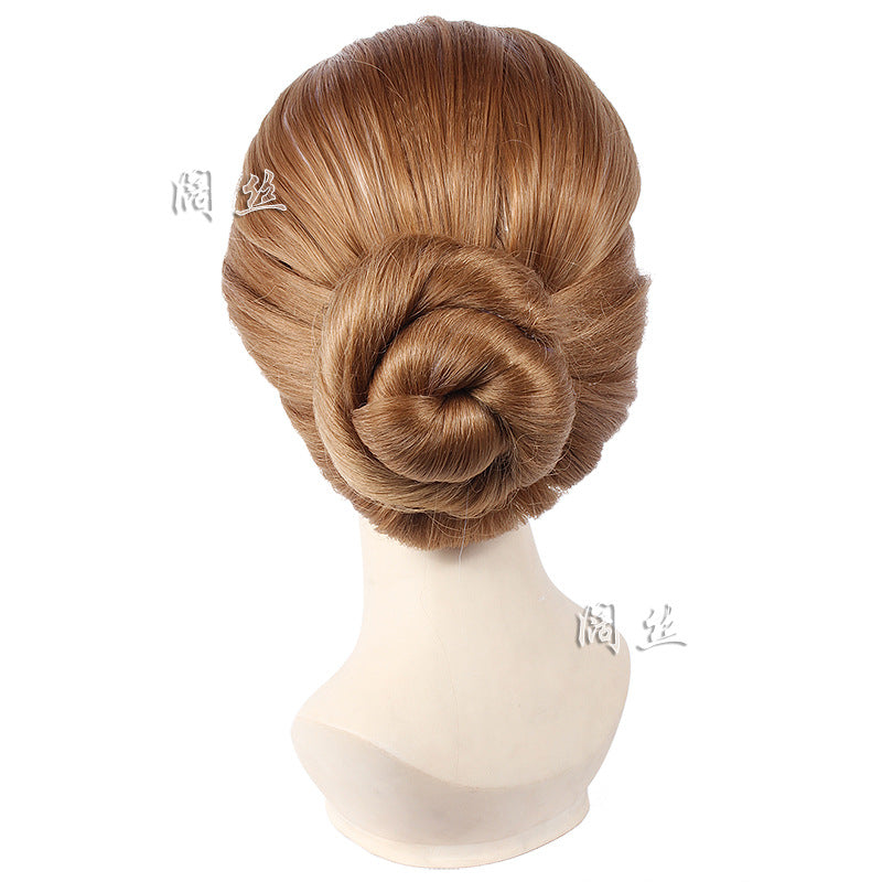 Silk Anna Princess Frozen Updo Hair Highlight Style Cos Wig