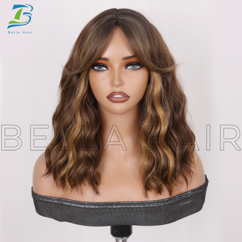 Female Bangs Wave Head Fashion Cover Wig Short Curly Hair