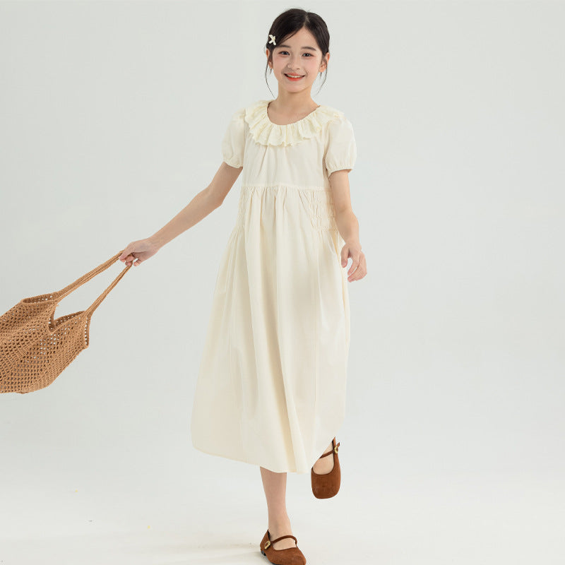 Teens Short Sleeve Skirt Lace Doll Children's Dress