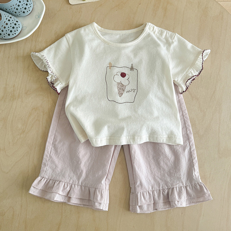 Summer Cartoon Short Sleeve Thin Versatile Children's T-shirt