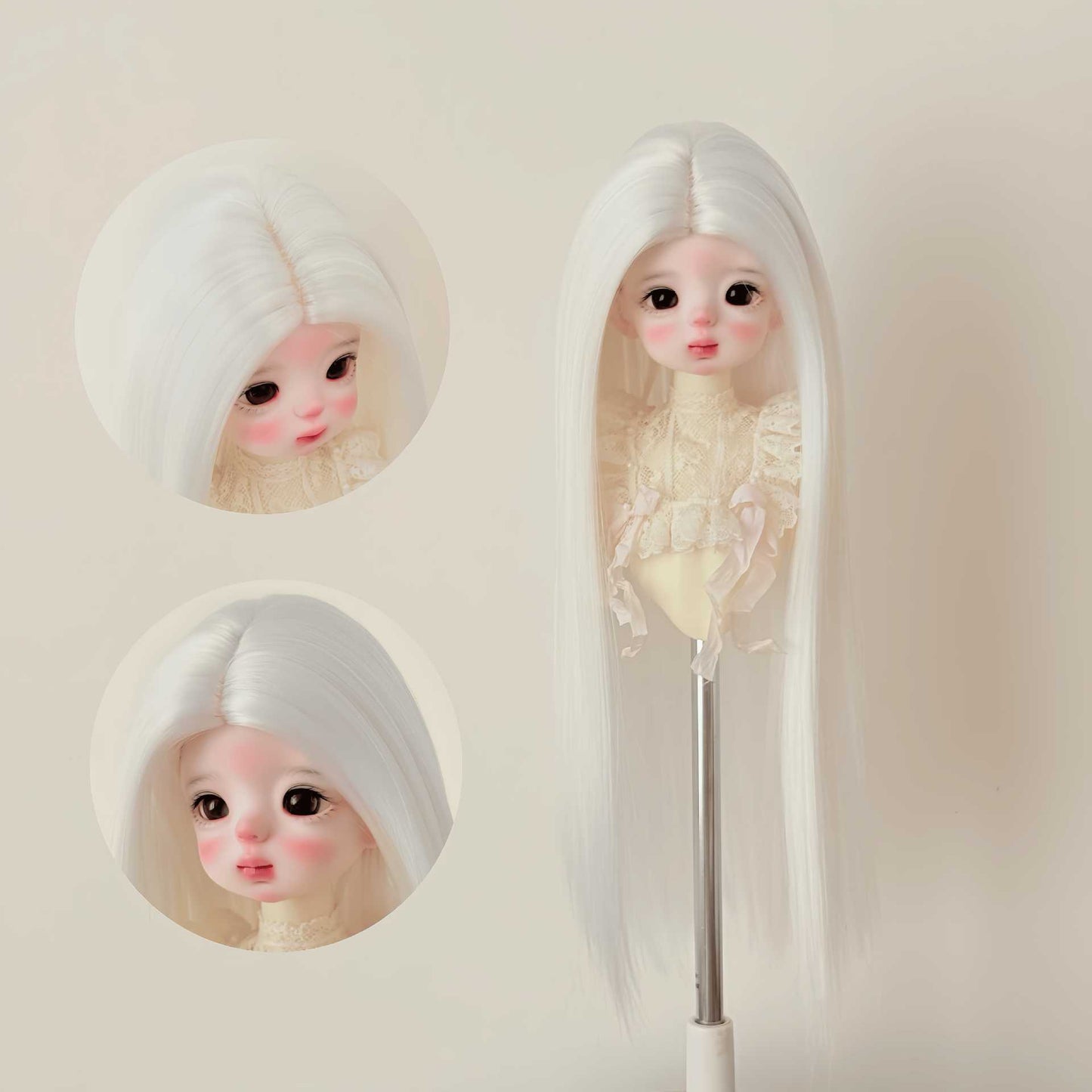 Doll Hair Accessories Blythe Soft Silk Medium Long Straight Dress Cos Wig