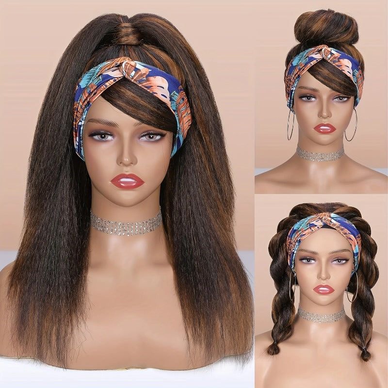 Bangs Big Wave Roll Synthetic Wigs Long Straight Wig