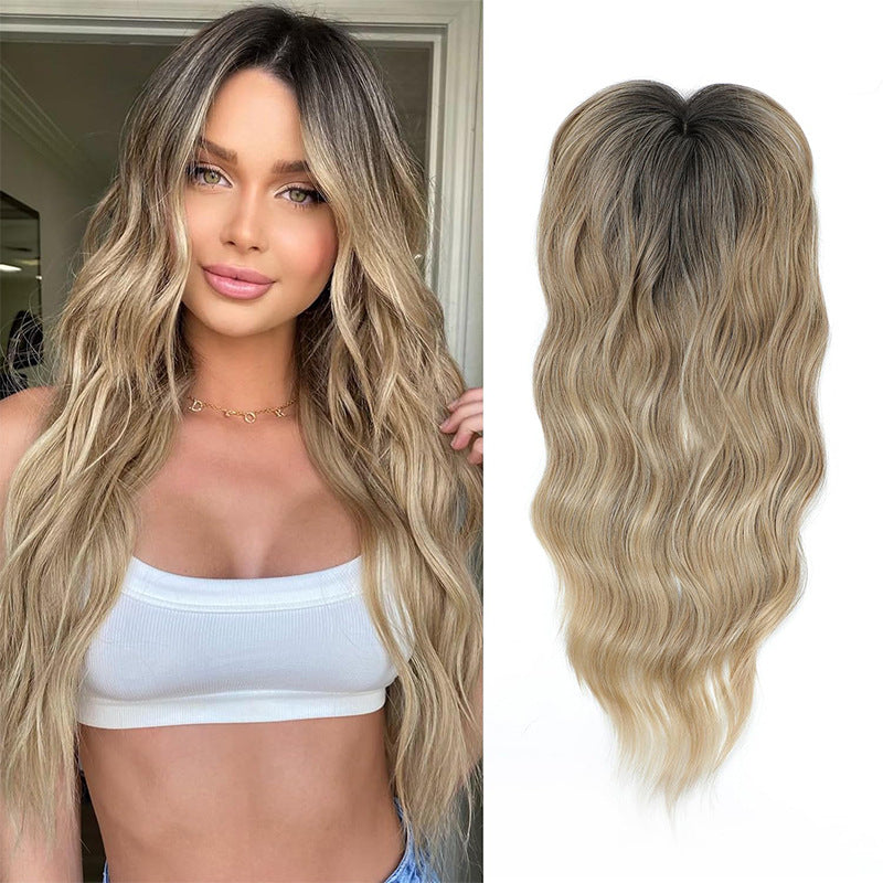 Women's Hair Piece Hand-woven Lace Hairpiece Big Wig Long Curls