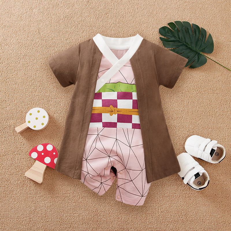 Cartoon Jumpsuit Full Cotton Thin Section Pullover Rompers Long Sleeve Jumpsuit, Climbing Suit