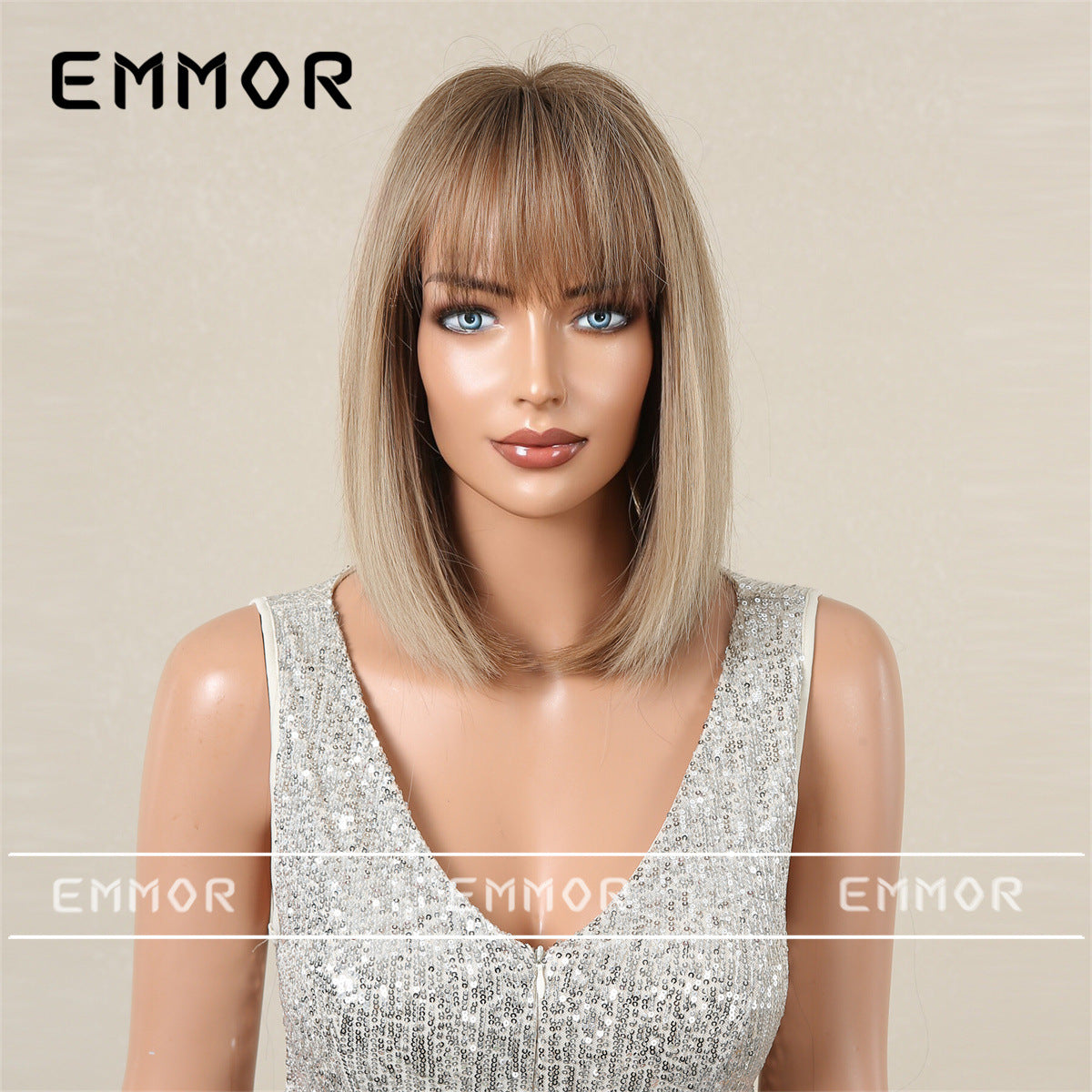 Women's Bangs Summer Lightweight Breathable Optional Wig Short Straight Hair