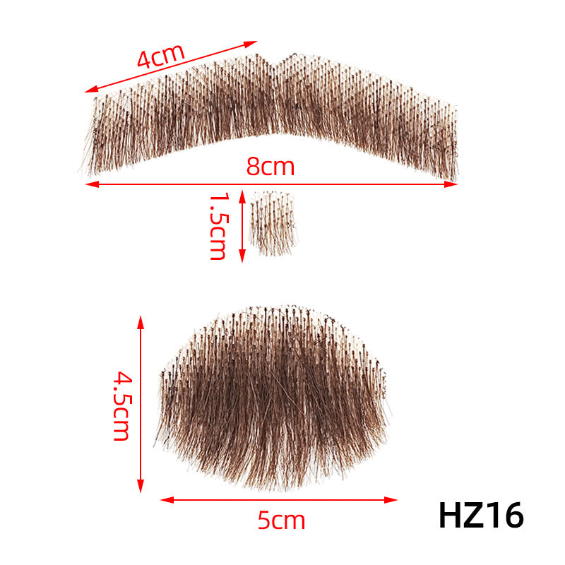 Fake Beard Invisible Seamless Human Hair Eyebrows Film Television Props Other Wig