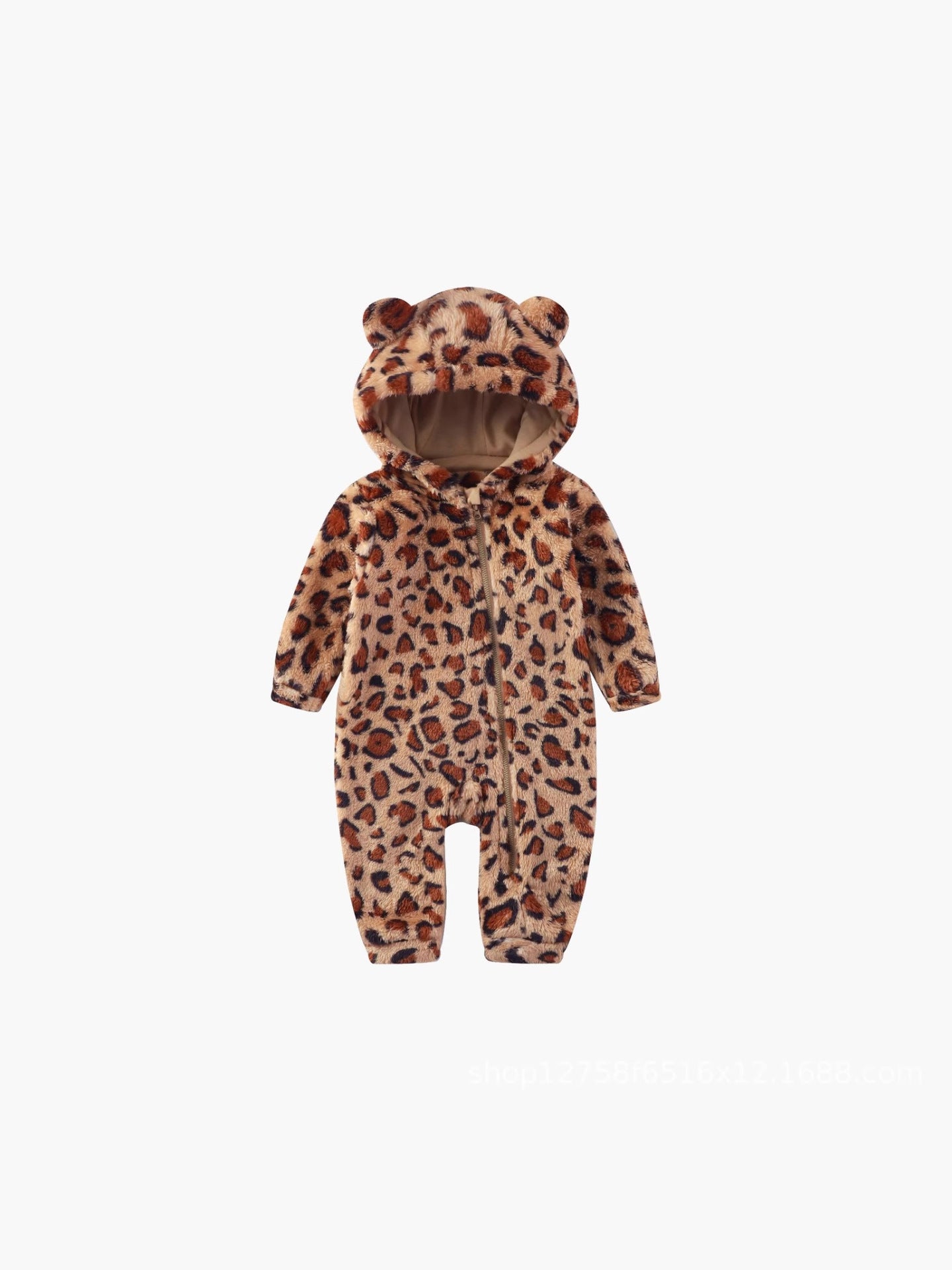 Women's & Men's Clothes One-piece Leopard Print Jumpsuit Super Cute Plush Romper Jumpsuit, Climbing Suit