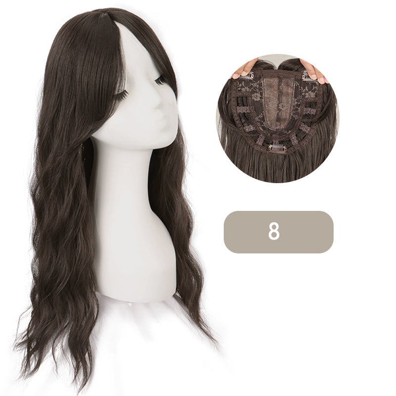 Hair Piece Water Ripple Long Curly Chemical Fiber Head Covering Wig Ponytail