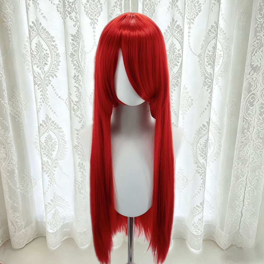 Universal Bangs Long Straight Fiber Rose Net Cos Wig